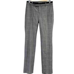 Banana Republic Classic Martin Fit Wool Trousers Size 2L Black & Ivory EUC Sz 2L